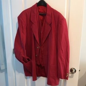 Tip Top jacket and vest in red.